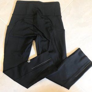 Lululemon Fast and Free Cropped Black Leggings